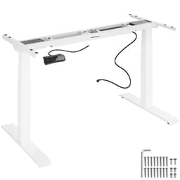 tectake Höj- och sänkbart skrivbordsstativ Dennis 190 x 68 x 123 cm Vit