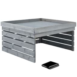 tectake Robotplæneklipper garage Hortus 78 x 84 x 46 cm Grå