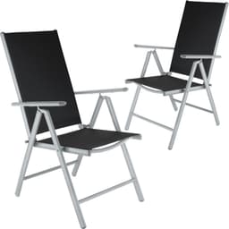 tectake Klapstol i aluminium 2-sæt