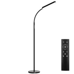 tectake Golvlampa Prisma LED, 5 ljuslägen, 12 W, dimbar 22 x 22 x 176 cm Svart