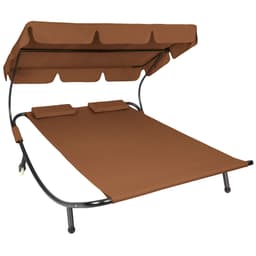 tectake Solseng double 195 x 185 x 175 cm Brun