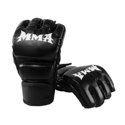 HALVFINGER BOXNINGSHANDSKAR - MMA SPARRING & SÄCKTRÄNING - FÖRBÄTTRAT GREPP Black