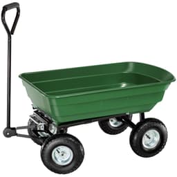 tectake Trækvogn med vippefunktion, bæreevne 300 kg 110 x 50 x 52 cm Grøn