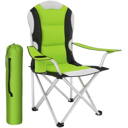 tectake Polstret campingstol 60 x 88 x 110 cm Grøn