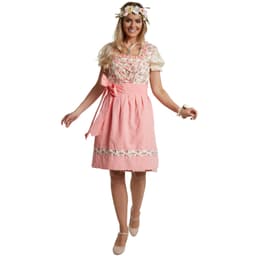 tectake Maskeraddräkt mini-dirndl oktoberfestklänning Herrenchiemsee modell 2 dam  XL, rosa