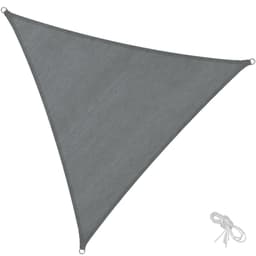tectake Solsegel i polyeten trekantigt, grå 4 x 4 x 4 m
