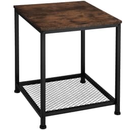 tectake Sidebord Derby 45.5 x 45.5 x 55.5 cm Industrielt Mørkt Træ, Rustikt