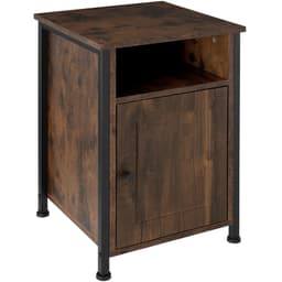 tectake Sengebord Blackburn 40x42x60,5cm 42 x 40 x 60.5 cm Industrielt Mørkt Træ, Rustikt