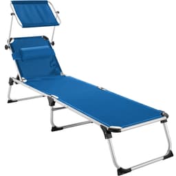 tectake Solseng Aurelie aluminium, justerbart ryglæn 200 x 60.5 x 111 cm Blå