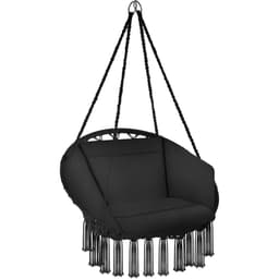 tectake Hængestol Grazia 72 x 80 x 125 cm Sort
