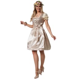 tectake Damdräkt mini-dirndl Burgau modell 1 XXL, beige