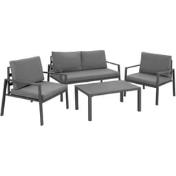tectake Havesofasæt Göteborg 129 x 71 x 74 cm Grå