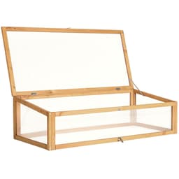 tectake Drivhus til højbed 115x53x34cm 115 x 53 x 34 cm Brun