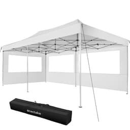 tectake Easy up pavillon Viola 3x6 m med 2 sidestykker 600 x 300 x 280 cm Hvid