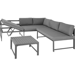 tectake Havesofasæt Faro 192.5 x 68 x 62 cm Grå