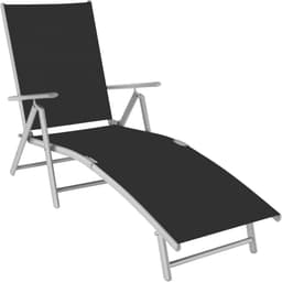 tectake Solseng Marisol 182 x 62 x 59 cm Sort/Sølv