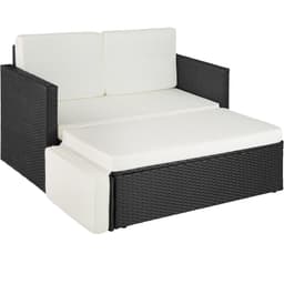 tectake Loungesoffa Korfu 119 x 64.5 x 71.5 cm Svart