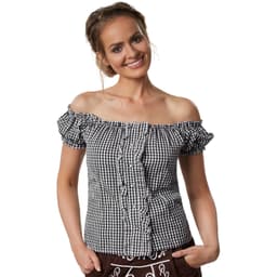 tectake Tracht-blus Stefferl L, svart/vit