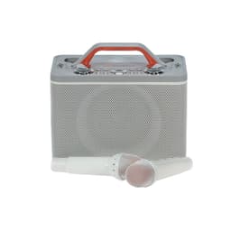 Karaoke anlæg med 2 mikrofoner (Hvid)