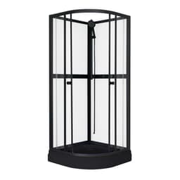 Dusjkabinett Aurora  Black - 90 x 90 x 195 cm