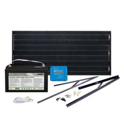 Solcelleanlegg 12V, 100 watt, litium 100At