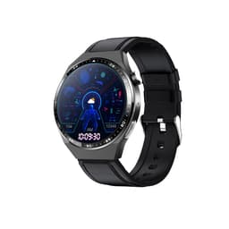 Älykello EKG:llä, kehonkoostumusanalyysillä, veren koostumusanalyysillä (virtsahappo, veren lipidit) Musta nahkaranneke