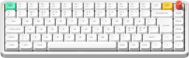 NuPhy Air75 V3 mekanisk tastatur (nova hvid) (røde nano switches)
