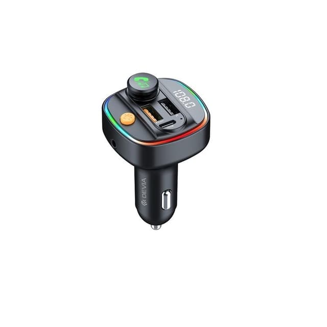 Devia Billaddare 2x USB-A 3A - USB-C 30W PD FM Smart Bluetooth