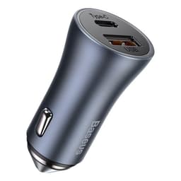 Baseus Golden Billaddare USB Till USB-C 40 W Lightning Kabel - Grå