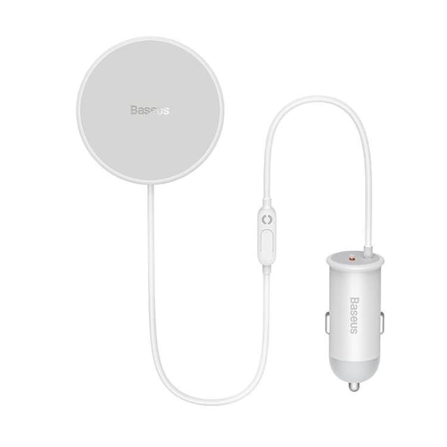 Baseus Magsafe Trådlös Billaddare 15W Luftventil Till Typ-C 25W  - Vit