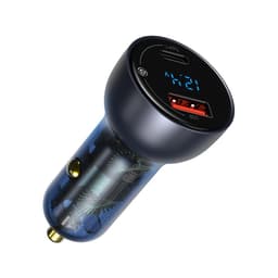 Baseus Billaddare USB/USB-C 65 W 5 A SCP Grå