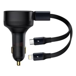 Baseus Retractable 2in1 Billaddare 30W - Svart