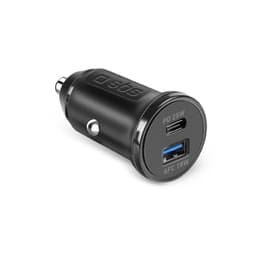 SBS Billaddare USB-A Till USB-C 25W Power Delivery - Svart