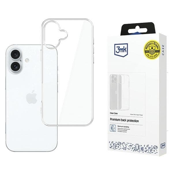 3MK iPhone 16 Mobilskal Clear
