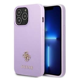 Guess Mobilskal till iPhone 13 Pro Max Saffiano Small Metall Logo - Lila