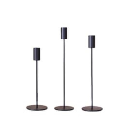 3 Mattamusta Rautainen Kartiokynttilänjalan Sarja Kodin Sisustukseen