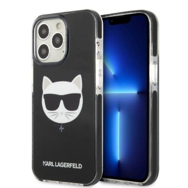 Karl Lagerfeld iPhone 13 Pro Max Etui Choupette Head - Sort