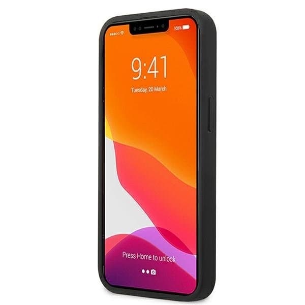 Mercedes AMG Taske til iPhone 13 Mini Læder Varmstemplet - Sort