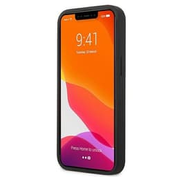 Mercedes AMG Taske til iPhone 13 Mini Læder Varmstemplet - Sort