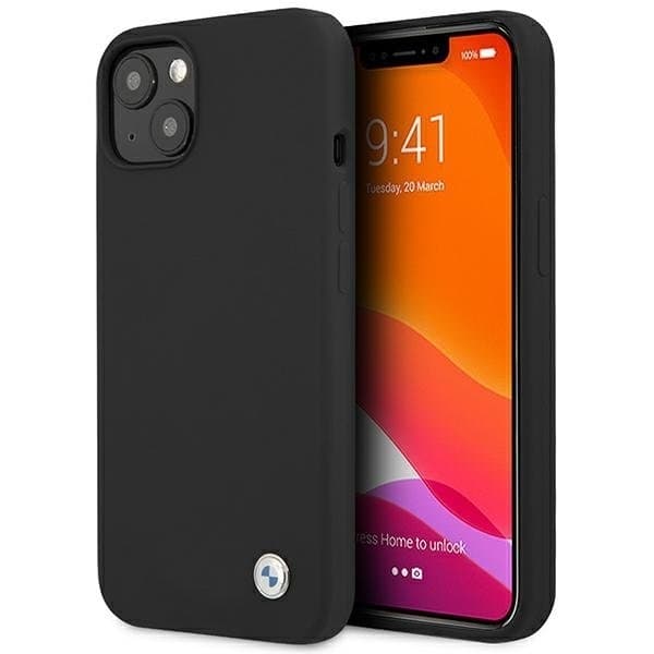 BMW Silicone Signature Taske til iPhone 13 Mini - Sort