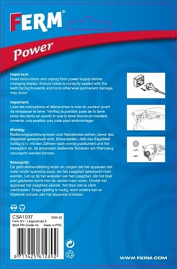 FERM CSA1037 Præcisionssavklinge 80HSS - beregnet til CSM1035 & CSM1038- DIY