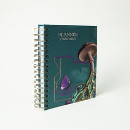 2026 Engelsk Planlægger - Hardcover Spiral Notesbog med Faneblade og Tykt Papir