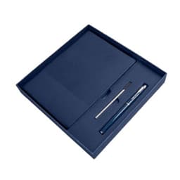 A5 PU Läder Anteckningsbok - 360 Sidor, Tjockt Papper, Med Penna & Ref