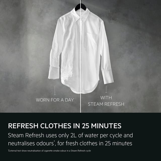 NØYTRALISER LUKT* OG FJERN KRØLLER MED STEAM REFRESH