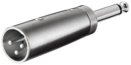 XLR-adapter, AUX-kontakt 6,35 mm monoplugg til XLR-plugg