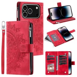 Lompakkokotelo yhteensopiva iPhone 17 Pro kotelo suojakuori mandala kukkakuvio