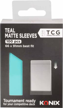 Konix TCG card sleeves(100-pack, turkos)