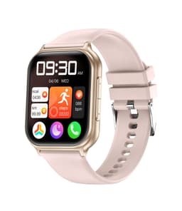 Monitoiminen älykello terveyden seurannalla ja Bluetooth-puhelutuella Vaaleanpunainen