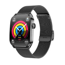 Monitoiminen älykello AMOLED-näytöllä, Bluetooth-puheluilla ja terveyden seurannalla Musta