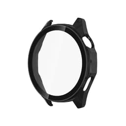 SVART PC + HÄRDAT GLAS KLOCKFODRAL FÖR HUAWEI GT6 PRO 46MM (MED SKALA)